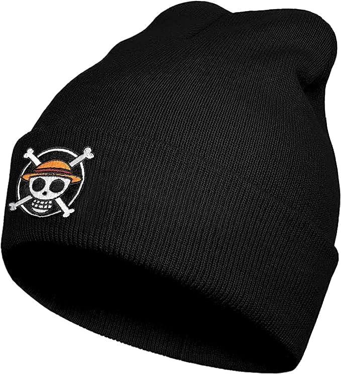Anime Cosplay Beanie Hats for Men Women, Cool Funny Skull Skeleton Knit Hat Black