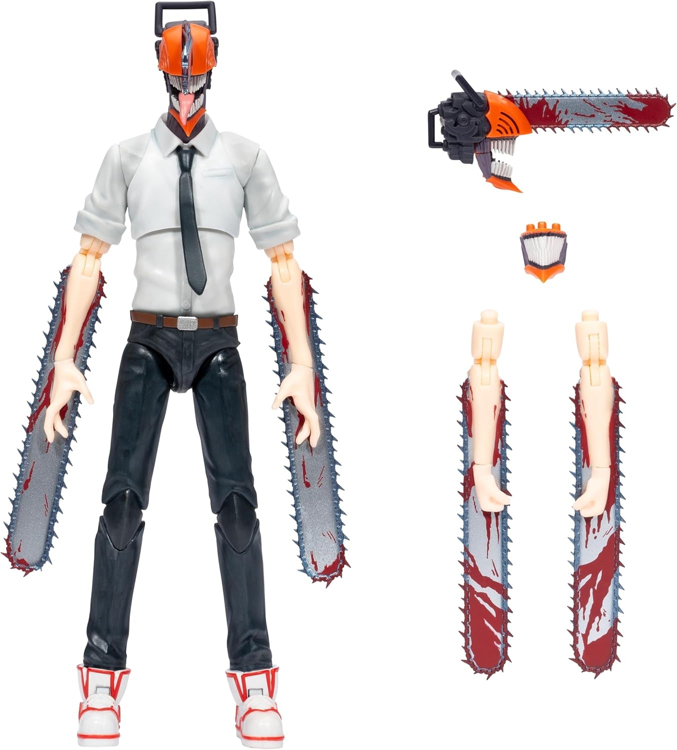 Chainsaw Man - 6.5-Inch Figure with Alternate Head and Arms plus Swappable Mouthpiece
