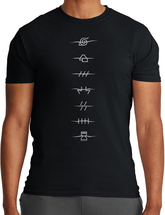 Naruto Shippuden Akatsuki Red Cloud T-Shirt – Anti-Village Symbols | Officially Licensed Men’s Anime Tee by Ripple Junction