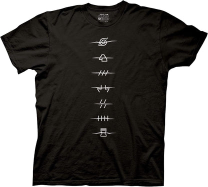 Naruto Shippuden Akatsuki Red Cloud T-Shirt – Anti-Village Symbols | Officially Licensed Men’s Anime Tee by Ripple Junction