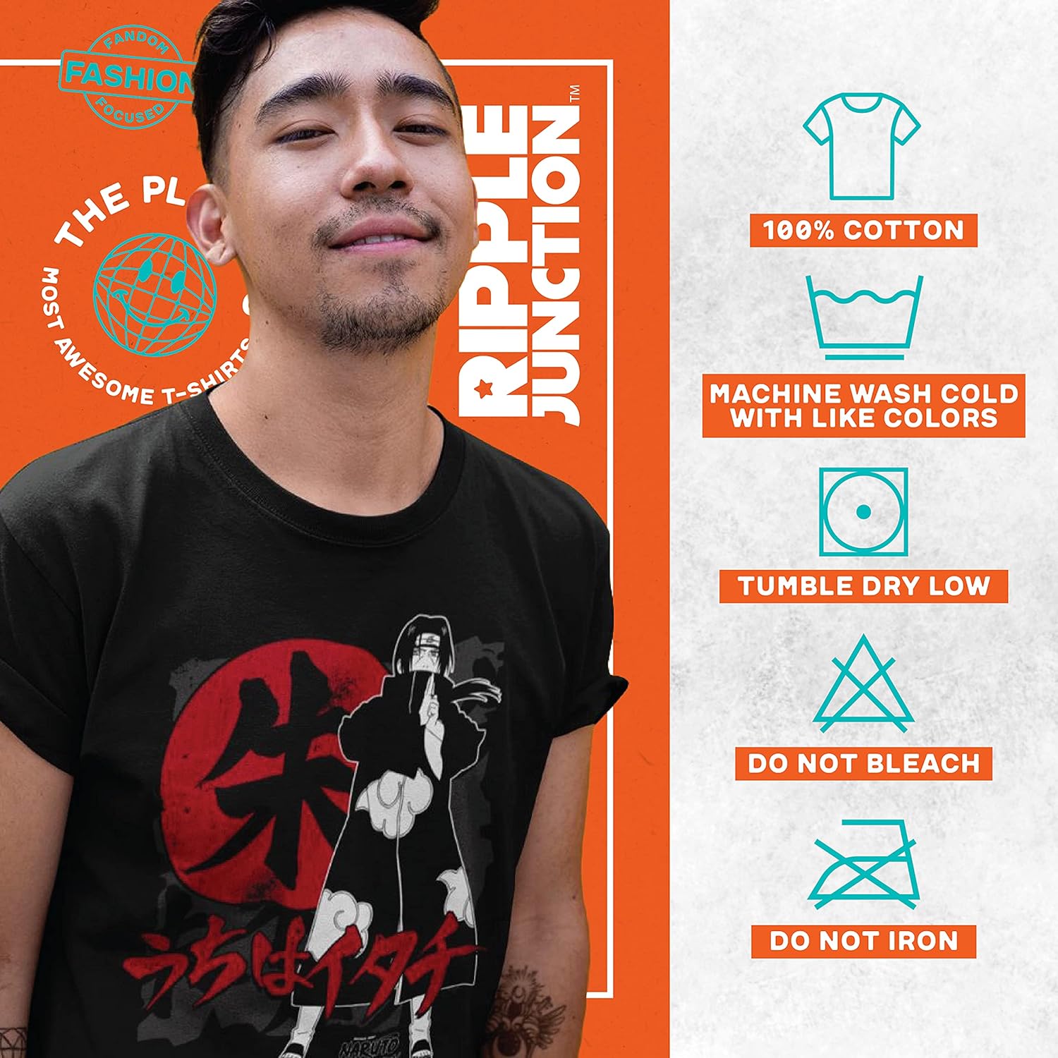 Itachi Uchiha Akatsuki Ring Tee – Naruto Shippuden Men’s Short Sleeve Shirt | Licensed Anime Apparel