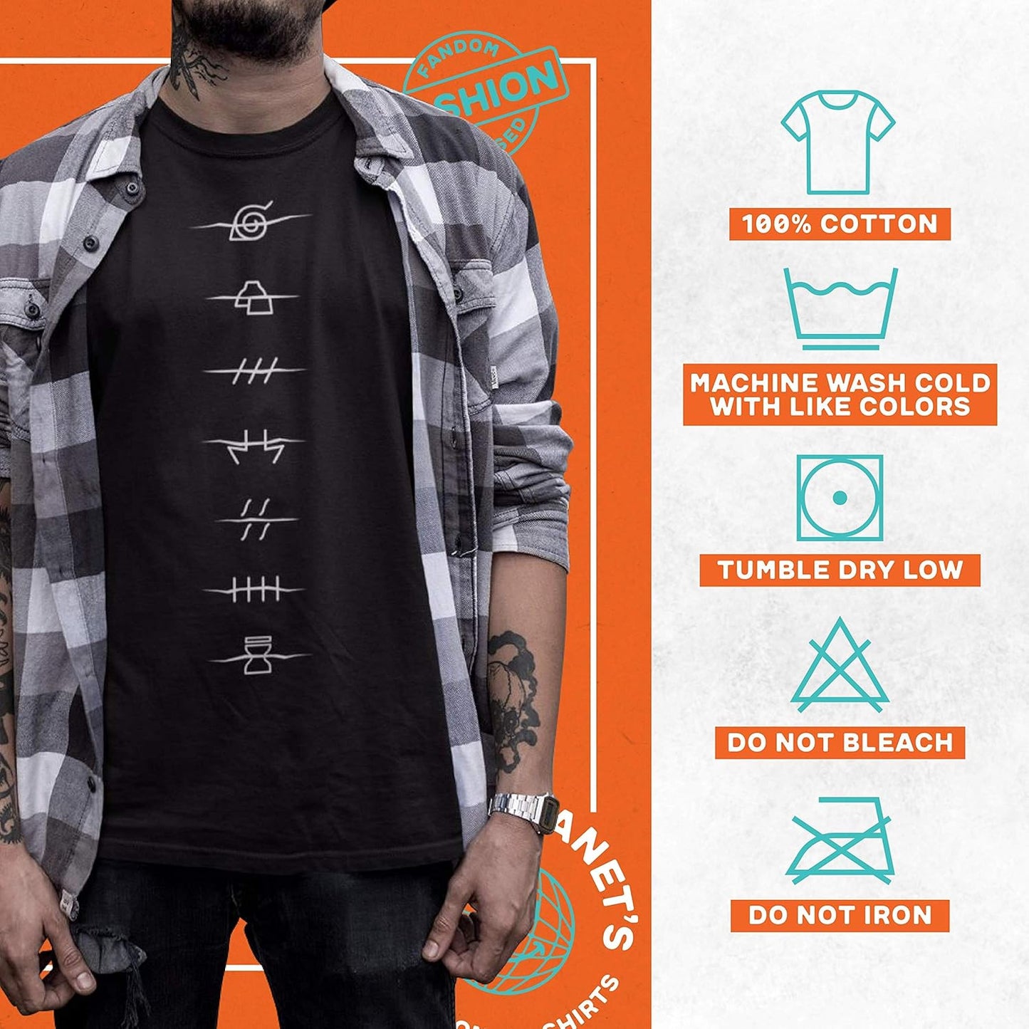 Naruto Shippuden Akatsuki Red Cloud T-Shirt – Anti-Village Symbols | Officially Licensed Men’s Anime Tee by Ripple Junction